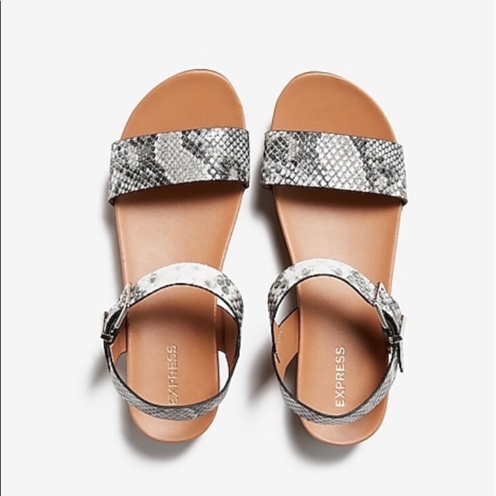 Express Snake Animal Print Platform Sandals